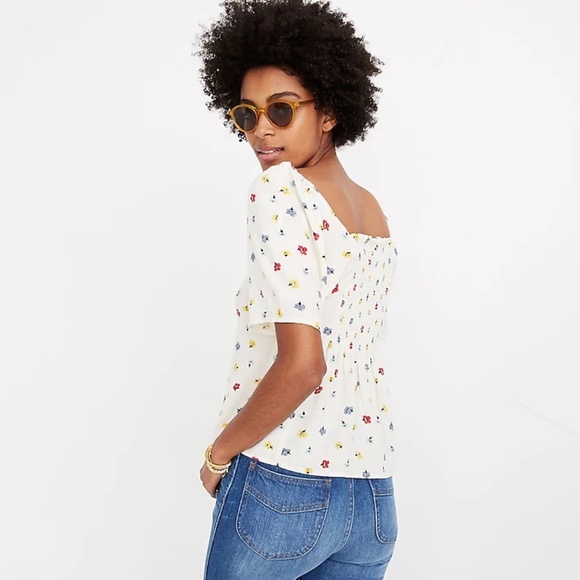 Madewell Seamed Button-Down Shirt in Confetti Floral, Medium - Picture 6 of 8